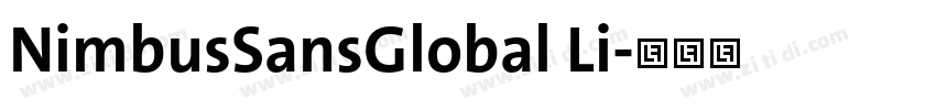 NimbusSansGlobal Li字体转换